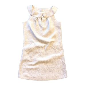 ✨FLASH SALE✨ BB Dakota Cream & Gold Sleeveless Minidress with Pockets Size Small